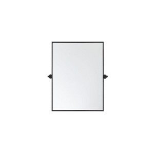 Elegant Lighting Rectangle pivot mirror 24x32 inch in black - 1 of 4