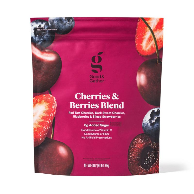 Cherries and Berries Frozen Blend - 48oz - Good &#38; Gather&#8482;, 1 of 5