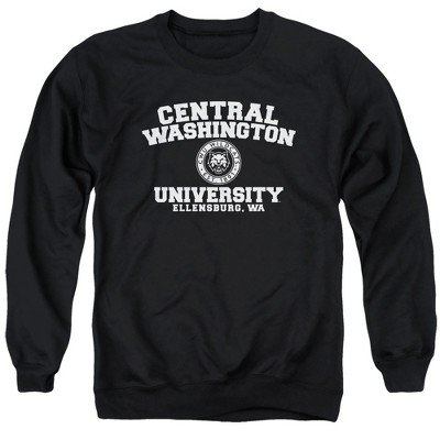 Campus Lab Central Washington University Official Circle Logo Adult Crewneck Sweatshirt black 3x large Target