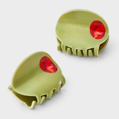 Acrylic Olives Claw Hair Clip Set 2pc - Universal Thread™ Green