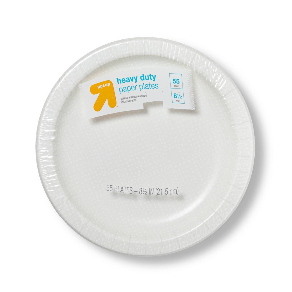 case pack of 14-55 count Heavy Duty Paper Plate 8.5" - 55ct - up & up™ (Pattern & Color May Vary)