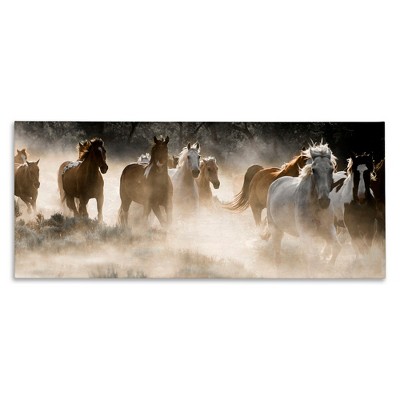 Stupell Industries Striking Horse Herd Galloping, 30" x 13"