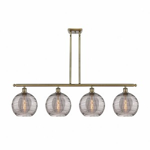 Athens Deco Swirl - 4 Light Stem Hung Island In Industrial Style-12.13 Inches Tall and 48.25 Inches Wide - 1 of 1