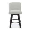 Dyonery Single Swivel Bar Stool with Back & Footrest, 26 Inch Counter Height Barstool for Kitchen Island - 3 of 4