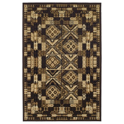 Geometric Tile Traditional Rustic Indoor Runner or Area Rug by Blue Nile Mills