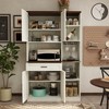 70.87 Inch Multifunctional Farmhouse Kitchen Sideboard With Cabinets And Drawers, Kitchen Sideboard White - 2 of 4