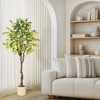 5ft/6ft Tall Artificial Lemon Tree with Fake Lemons, Fauxe Lemon Tree with Lights, Artificial Plants for Decor Realistic to Indoor Home Office - 2 of 4