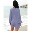 Clearlove Women Swimsuit Coverup Shirt Dress Button Down Cover Up Beachwear - 4 of 4