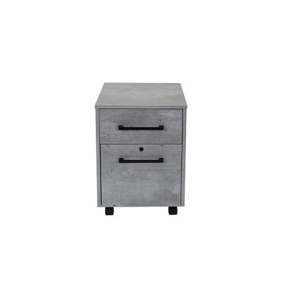 Modern Wood 1 File Drawer And 1 Small Drawer Lateral File Cabinet Gray -  Linon : Target