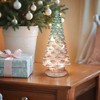 Old World Christmas Glass Battery-Operated Frosted Christmas Tree, Pink, 14in - 3 of 4
