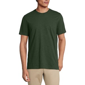 Lands' End Men's Short Sleeve Garment Dye Slub T-Shirt - 1 of 4