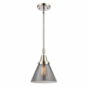 Cone - 1 Light Stem Hung Mini Pendant In Industrial Style-11.13 Inches Tall and 8 Inches Wide - 1 of 1