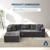 Modular Sectional Sofa Cloud Sectional Couch, 106" Comfy Fluffy L Shaped Black Couches for Living Room,Oversized Sofa Sleeper - 2 of 4