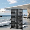 Lirago Garden Privacy Fence 72 in. Galvanized Metal Outdoor Screen Black - 2 of 4