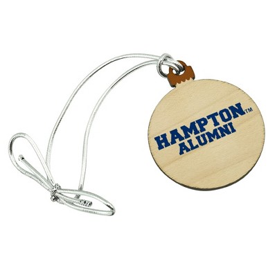 Hampton University Pirates Alumn Mini Small Tiny Wood Christmas Tree Holiday Ornament