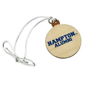 Hampton University Pirates Alumn Mini Small Tiny Wood Christmas Tree Holiday Ornament - 1 of 4