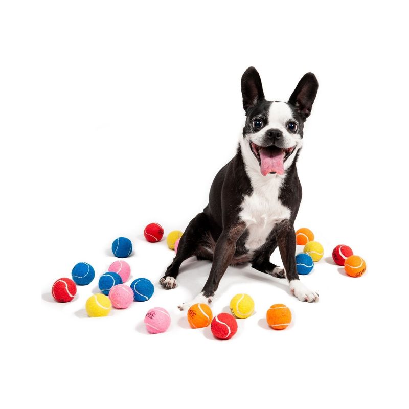 Midlee 1.5" Mini Dog Tennis Balls Bulk Set of 25 Assorted Colors, 1 of 9