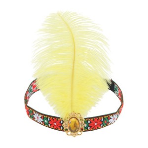 Unique Bargains Women's Tribal Style Feather Headband 1 Pc - 1 of 4