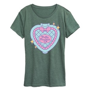 Women's - Polly Pocket - Quilted Heart Case Short Sleeve Graphic T-Shirt - 1 of 4