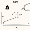 BP4U Open-Ended Metal Pants Hangers, Non-Slip Heavy-Duty Steel Hangers for Jeans, Trousers, Scarves & Bath Towels - 2 of 4