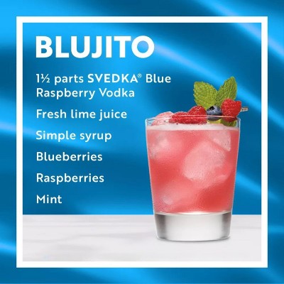 SVEDKA Blue Raspberry Flavored Vodka - 50ml Plastic Bottle