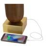 Possini Euro Design Possini Euro Madera 27 3/4" Brass and Wood USB Table Lamp Set of 2 - 3 of 4