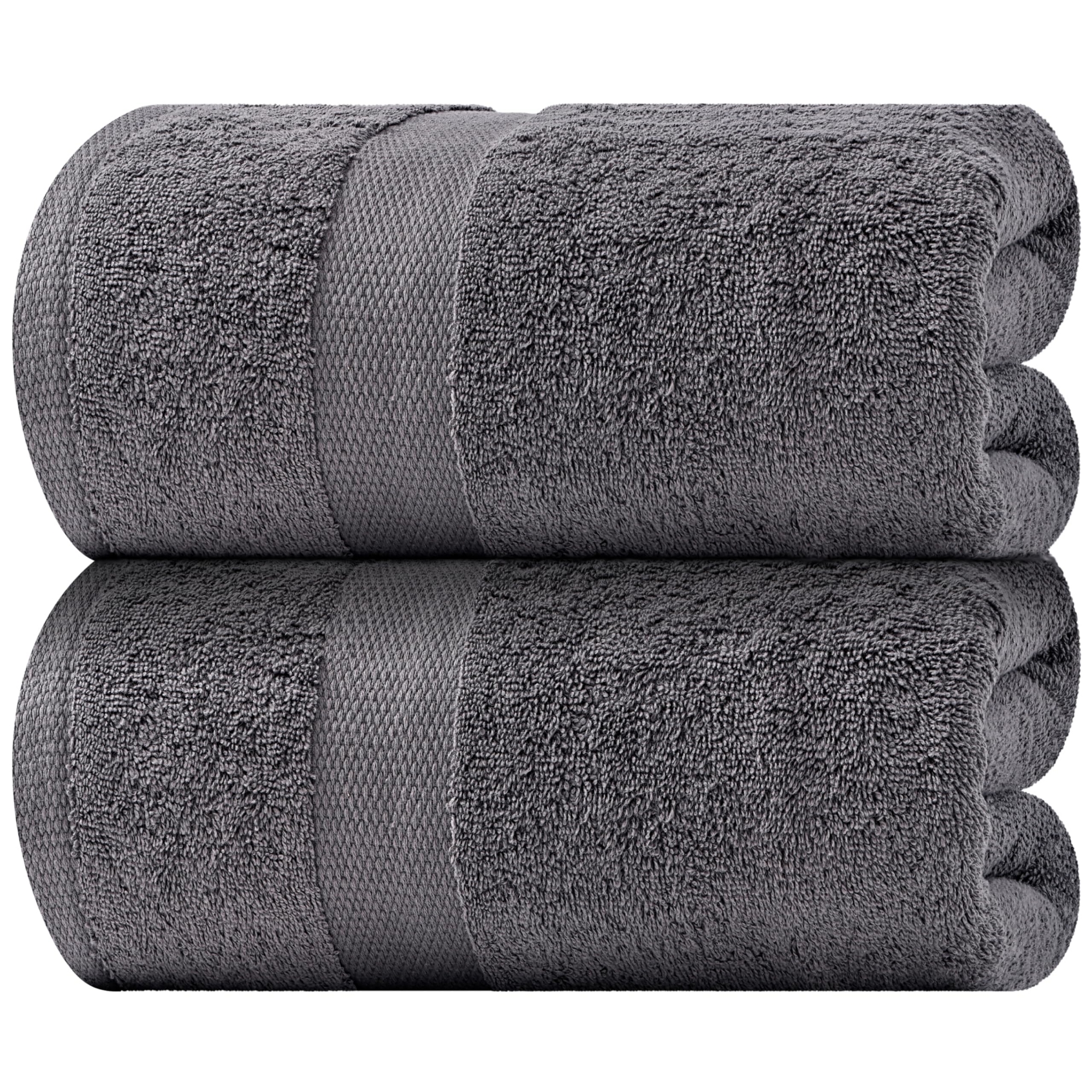 Wealuxe Luxury Soft Bath Sheet Towels - Cotton Luxury Bath Towels Extra Large - 2 Pack Absorbent Hotel Quality Bath Towels Oversized - 35x70" Gray