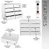 Grungis Modern Dressers with Storage,8-Drawer Dresser with Large Fabric Drawers for Bedroom Living Room - 3 of 4
