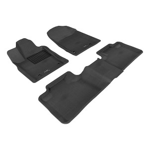 3D MAXpider Kagu Series Custom Fir All-Weather Floor Mat Liner Set for 2013 to 2021 Jeep Cherokees, Front And Back Rows, Black - 1 of 4