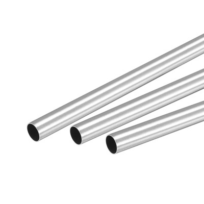 Unique Bargains 304 Stainless Steel Corrosion Resistant Round Industry Tube 3 Pcs