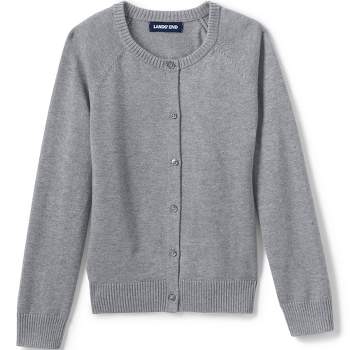 Lands' End School Uniform Kids Cotton Modal Cardigan Sweater