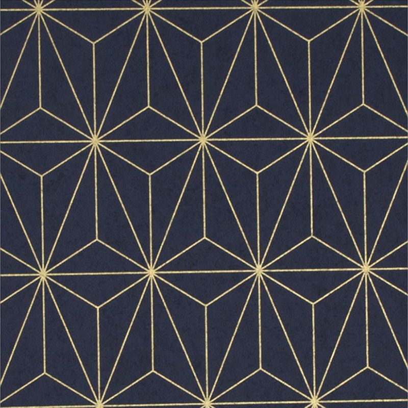 Prism Navy Blue and Gold Geometric Paste the Wall Wallpaper, 1 of 5