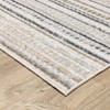 Captiv8e Designs Clara Textural Geometric Striped Beige Rug - 3 of 4