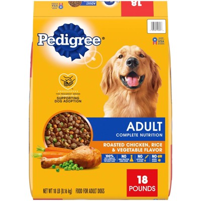 Pedigree Roasted Chicken, Rice &#38; Vegetable Flavor Adult Complete Nutrition Dry Dog Food - 18lbs