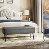 Whizmax Storage Ottoman Bench, Mid-Century Modern Entryway Bedroom Bench, Synthetic Leather with Stitching, Safety Hinges, Loads 680 Lb - 3 of 4