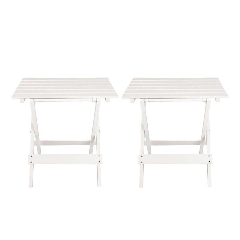 2pc Solid Wood Portable Folding Side Table Set - Flora Home
, 1 of 15