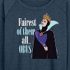 Women's - Disney Princess - Fairest of Them all Obvs Lightweight French Terry Wide Neck Long Sleeve Shirt - 2 of 4