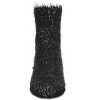 Memoi Women's Warm Fuzzy Yarn Classic Crew Sock Black One Size - 2 of 4