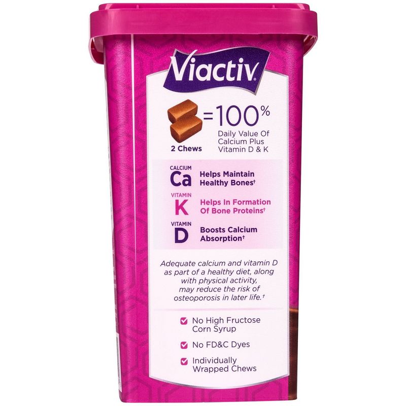 Viactiv Calcium Supplement Plus Vitamin D Soft Chews - Milk Chocolate - 100ct, 4 of 8