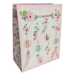 Medium Boho Florals and Feathers Baby Shower Gift Bag - Spritz™