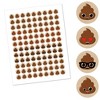Big Dot of Happiness Party 'Til You're Pooped - Poop Emoji Party Round Candy Sticker Favors - Labels Fits Chocolate Candy (1 sheet of 108) - 2 of 4