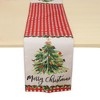 Unique Bargains Christmas Table Runner Black White Green Brown 72"x13" 1 Pc - 4 of 4