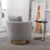 Teddy Swivel Chair With Smooth 360-Degree Golden Metal Swivel Base, Swivel Chairs Accent, Accent Chairs Swivel With Seat Cushion-Cuddlewood - 3 of 4