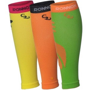 Tipi Toe Unisex 3 Pairs Calf Compression Sleeve Colorful Layers Whimsical Dots 12-14 mmHg Great for Athletic & Medical Use - 1 of 1