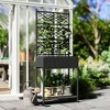 Outsunny Wicker Planter with Trellis for Climbing Plants, Freestanding Rattan Planter with Storage Shelf for Garden, Balcony - 2 of 4