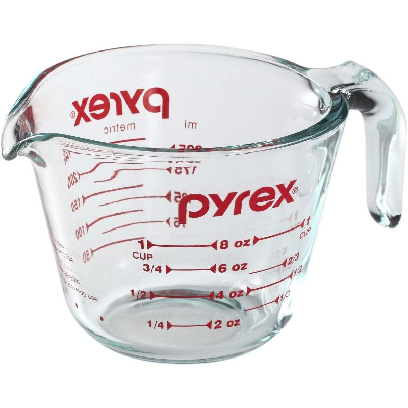 Pyrex Prepware 2-Piece Glass Measuring Set, 1 and 2-Cup, 2 Pack, Clear, 2 of 6