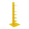 HomeRoots 38" Yellow Metal Six Shelf Modern Tower Bookcase - 4 of 4