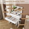 Ridstar 31.5 in. W Modern Large Mirror Vanity Tables with Hairdryer Holder & 5 Drawers for Bedroom-White - 3 of 4
