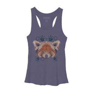 Women's Design By Humans Red Panda Face By LetterQ Racerback Tank Top - 1 of 3
