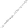 Haus of Brilliance Silver Prong Set Diamond Accent Curved Spiral Link Bracelet - 2 of 4